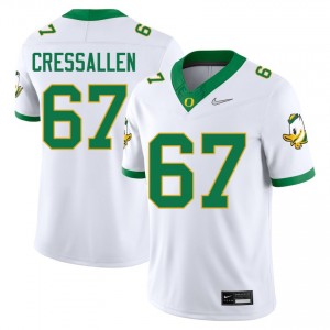 #67 Beau CressAllen UO White Mens Jersey Official College Football 330000-747