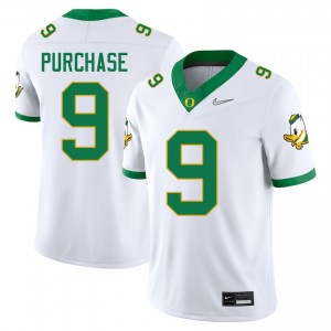 #9 Blake Purchase UO White Men's Jerseys Stitched College Football 260051-578