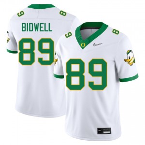 #89 Brady Bidwell University of Oregon White Mens Jerseys 2025 College Football 947693-749