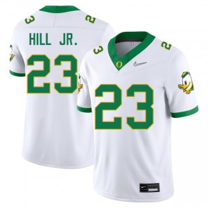 #23 Dierre Hill Jr. Ducks White Men Jerseys Stitched College Football 781395-403