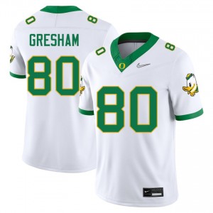 #80 Dillon Gresham UO White Mens Jerseys High School College Football 448856-660