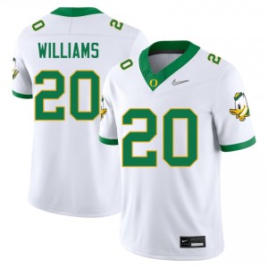 #20 Dylan Williams UO White Men Jersey High School College Football 680739-818