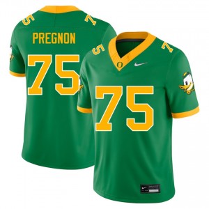 #75 Emmanuel Pregnon Oregon Ducks Green Mens Jerseys Stitched College Football 936382-261
