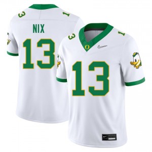 #13 Gavin Nix UO White Men's Jerseys NCAA College Football 336966-232
