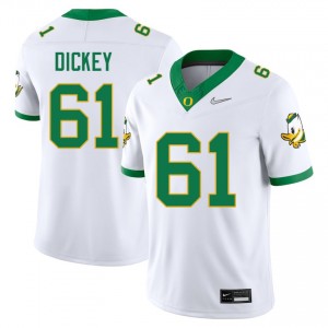 #61 JaJuan Dickey Ducks White Men's Jersey Game College Football 685799-544