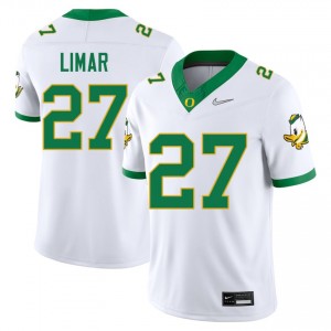 #27 Jayden Limar University of Oregon White Mens Jerseys 2025 College Football 628219-786