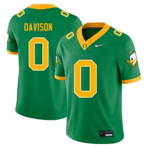 #0 Jordon Davison UO Green Men's Jersey 2025 College Football 780800-678