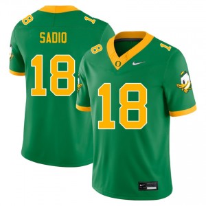 #18 Kenyon Sadiq University of Oregon Green Men's Jersey Replica College Football 958191-333