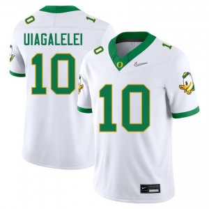 #10 Matayo Uiagalelei UO White Men Jerseys Alumni College Football 339130-141