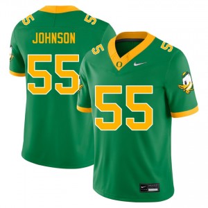 #55 Matthew Johnson Ducks Green Men's Jerseys High School College Football 591621-534