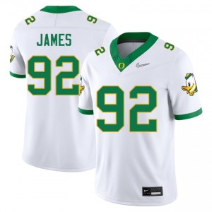 #92 Ross James The Ducks White Mens Jerseys NCAA College Football 524273-669