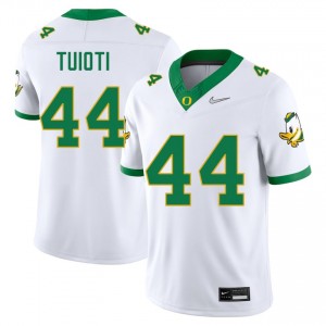 #44 Teitum Tuioti The Ducks White Mens Jerseys Embroidery College Football 878260-443