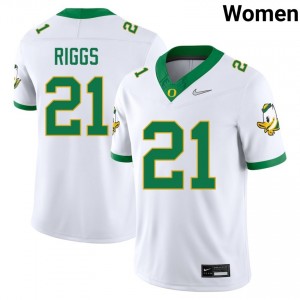 #21 Da'Jaun Riggs University of Oregon White Women Jersey University College Football 240019-674