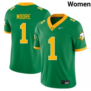 #1 Dakorien Moore University of Oregon Green Women Jerseys Official College Football 313604-277