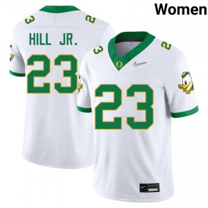 #23 Dierre Hill Jr. Oregon White Women Jersey 2025 College Football 114148-826