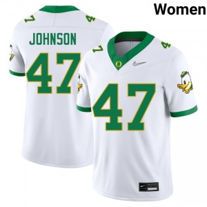 #47 Elijah Rushing University of Oregon White Women's Jerseys High School College Football 342746-437