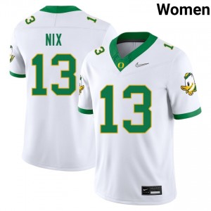 #13 Gavin Nix University of Oregon White Women Jerseys High School College Football 374510-635