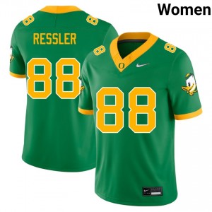 #88 Jack Ressler UO Green Womens Jerseys University College Football 805648-876