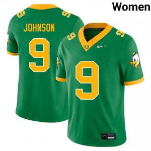 #9 Jamari Johnson Oregon Green Women Jerseys Stitched College Football 250049-548