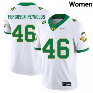 #46 James Ferguson-Reynolds UO White Women Jerseys 2025-26 College Football 228212-722