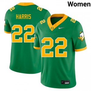 #22 Jay Harris UO Green Women Jersey Embroidery College Football 885206-709