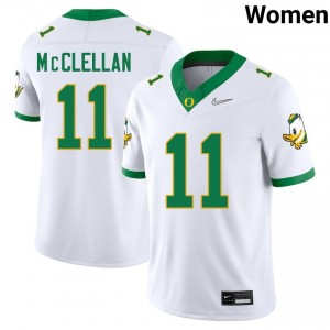 #11 Jeremiah McClellan University of Oregon White Women's Jersey 2025 College Football 468355-572