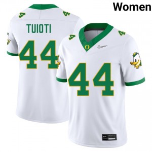 #44 Teitum Tuioti UO White Women Jersey Limited College Football 205954-363