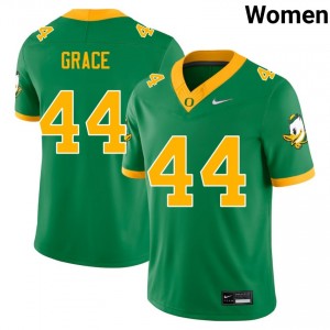 #44 Zach Grace University of Oregon Green Women's Jerseys Player College Football 644127-706