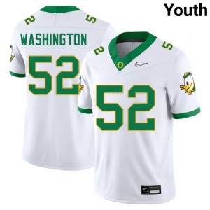 #52 A'Mauri Washington The Ducks White Youth Jerseys Official College Football 440449-189
