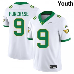 #9 Blake Purchase University of Oregon White Youth Jersey 2025-26 College Football 820652-208