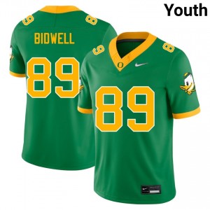#89 Brady Bidwell UO Green Youth Jerseys Game College Football 617252-268