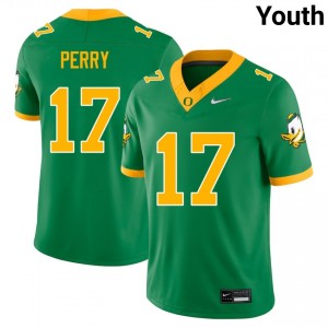 #17 Cooper Perry University of Oregon Green Youth Jerseys Player College Football 190827-236