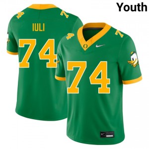 #74 Dave Iuli Oregon Ducks Green Youth Jersey High School College Football 878252-818