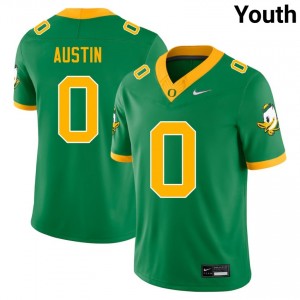 #0 Daylen Austin University of Oregon Green Youth Jersey Player College Football 981399-860