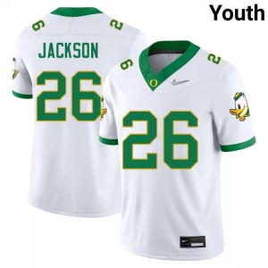 #26 Devon Jackson The Ducks White Youth Jerseys 2025 College Football 431038-592