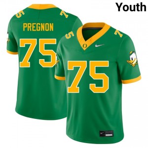 #75 Emmanuel Pregnon Oregon Green Youth Jerseys NCAA College Football 349545-134