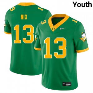 #13 Gavin Nix The Ducks Green Youth Jerseys Limited College Football 919767-139