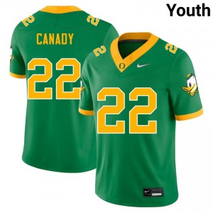 #22 Jadon Canady Ducks Green Youth Jersey 2025-26 College Football 488747-793