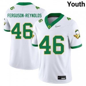 #46 James Ferguson-Reynolds Oregon White Youth Jersey University College Football 546655-686