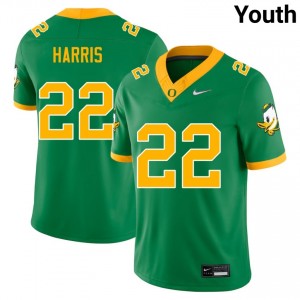 #22 Jay Harris Oregon Ducks Green Youth Jerseys University College Football 560701-940