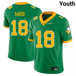 #18 Kenyon Sadiq UO Green Youth Jerseys Limited College Football 801056-294