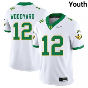 #12 Peyton Woodyard Oregon Ducks White Youth Jerseys 2025-26 College Football 978758-532
