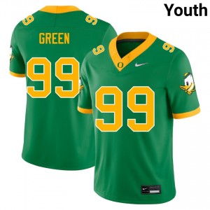 #99 Terrance Green Ducks Green Youth Jersey Player College Football 924985-507