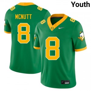#8 Trey Mcnutt Ducks Green Youth Jersey University College Football 211001-852