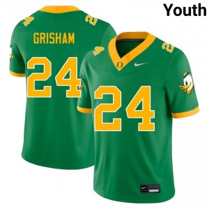 #24 Zach Grisham Oregon Ducks Green Youth Jersey 2025-26 College Football 231735-953
