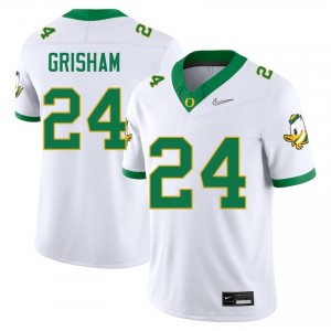 #24 Zach Grisham The Ducks White Men's Jersey Alumni College Football 824977-130